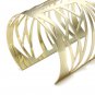 Punk Gold Plated Hollow Pattern Bangle Metal Cuff Bracelet For Women