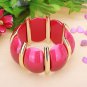 Bohemia Multicolor Wide Elastic Bracelet Acrylic Bangle For Women