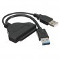 USB3.0+USB2.0 to SATA 22Pin Cable for 2.5inch HDD Hard Disk Driver
