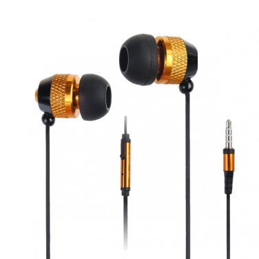 Metal Earphone Headphone Earbuds With Mic For iPhone Smartphone Device