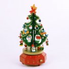 Wooden Christmas Tree Rotating Music Box Christmas Gift Decorations