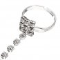 Rhinestone Crystal Slave Harness Bracelet Wristband Wedding Jewelry