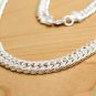 Silver Plated 10mm Metal Chain Lobster Clasp Buckle Men Necklace