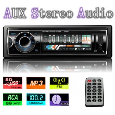 12v Car Stereo Headunit Radio Player MP3 USB SD AUX FM For iPod