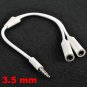 3.5mm Jack Headset Headphone Audio Splitter Adapter