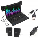 One Pair Clip-on USB Speaker With Controller For Macbook Laptop PC