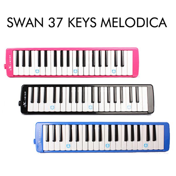 Swan 37 Keys Melodica Harmoinca With Teaching Lessons Pink Blue Black