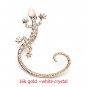 Czech Drilling Four Feet Snakes Lizards Ear Clip Alloy Gold Plated