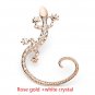 Czech Drilling Four Feet Snakes Lizards Ear Clip Alloy Gold Plated