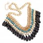 Bohemian Style Multilayer Drop Beads Pendant Tassel Choker Necklace