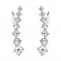 Italina Rhinestone Crystal Ear Cuff Earrings 18K Rose Gold Plated