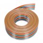 5M 1.27mm 20P DuPont Cable Rainbow Flat Line Support Wire Soldered
