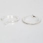 Exquisite CZ-stud Slim Twist Hoop Earrings