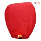 10Pcs Chinese Flying Sky Lantern Kongming Light Wishing Lantern for Birthday&Wedding Party