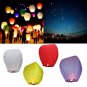 30pcs Wrapped Oval Shape Chinese Flying Sky Lanterns/Kongming Light Color Mix with Card for Festival