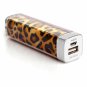 2200MAH 3.7V Universal Lipstick Design Portable Power Source Leopard Print