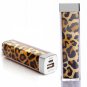 2200MAH 3.7V Universal Lipstick Design Portable Power Source Leopard Print
