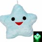 Coloful LED Light Pentagram Plush Pillow Blue