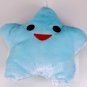 Coloful LED Light Pentagram Plush Pillow Blue