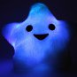 Coloful LED Light Pentagram Plush Pillow Blue