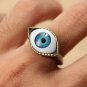 Halloween Vintage Punk Bronze Evil Eye Ring Eyeball Finger Ring