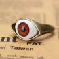 Halloween Vintage Punk Bronze Evil Eye Ring Eyeball Finger Ring