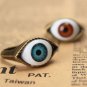Halloween Vintage Punk Bronze Evil Eye Ring Eyeball Finger Ring