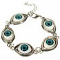 Punk Evil Eyes Charm Bangle Bracelet Metal Eyeballs Bracelet Unisex