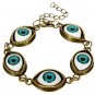 Punk Evil Eyes Charm Bangle Bracelet Metal Eyeballs Bracelet Unisex