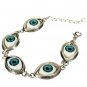 Punk Evil Eyes Charm Bangle Bracelet Metal Eyeballs Bracelet Unisex