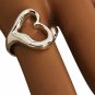 Exquisite 925 Silver Plated Heart Style Adjustable Ring Diameter