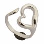 Exquisite 925 Silver Plated Heart Style Adjustable Ring Diameter