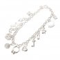 925 Silver Plated Crystal Charms Bracelet Metal Chain Bracelet