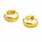 Fashionable Korean Style Titanium Frosted Earrings Golden