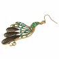 Stylish Peacock Style Rhinestone Dangle Earrings
