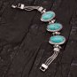 Women Three Oval Turquoise Alloy Bracelet