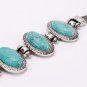 Women Three Oval Turquoise Alloy Bracelet