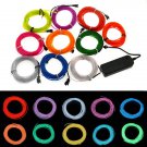 4M 10 colors 3V Flexible Neon EL Wire Light Dance Party Decor Light