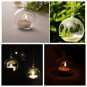 Hanging Glass Candle Holder Crystal Candlestick Candelabrum Micro Landscape Bottle