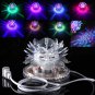 Auto Rotating 48 LED RGB Crystal Lotus Projector Stage Effect Lighting For Disco Club