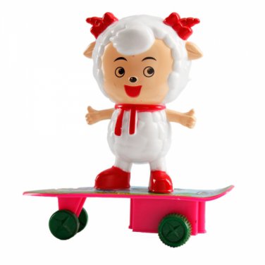 Super Cute Pleasant Goat Pull-back Skateboarding