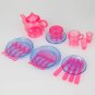 Children Play House Toys Simulation Tableware Kitchenware Suit Pink + Blue