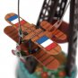 Classic Wind Up Rotating Airplane Carousel Clockwork Tin Toy