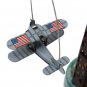 Classic Wind Up Rotating Airplane Carousel Clockwork Tin Toy
