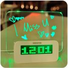 Fluorescent Message Board Alarm Clock Digital Calendar Thermometer Fluorescent Light