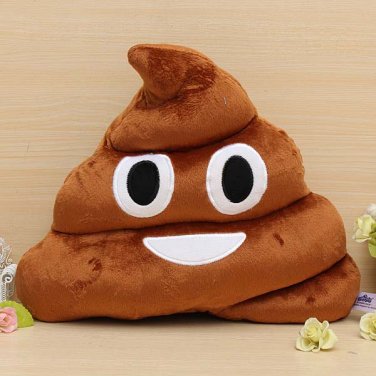 Funny Cotton Poo Shape Throw Pillow Home Office Car Cushion