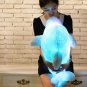 Plush Colorful LED Light Blue Dolphin Shape Throw Pillow
