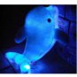 Plush Colorful LED Light Blue Dolphin Shape Throw Pillow