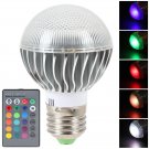 E27 7020 RGB LED Lamp 3W AC 85-265V 120 Degree Bulb 16 Colors with Remote Control