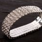 Attractive Four Rows Rhinestone Elastic Bracelet